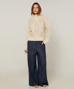 Pull Ivanna en Laine mélangé blanc ivoire