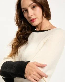 Pull Léa écru/noir