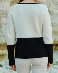 Pull Léa écru/noir