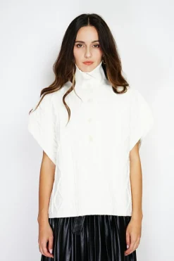 Pull large à capuche en Cachemire mélangé naturel