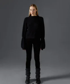 Pull Lorelei col manches bouffantes noir