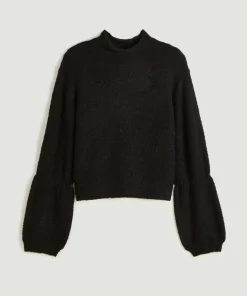 Pull Lorelei col manches bouffantes noir