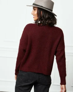 Pull Louise bordeaux