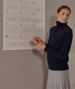 Pull Mahaut, col roulé noir