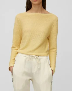 Pull maille 100% Lin jaune