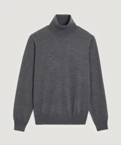 Pull Émile 100% laine col rond gris foncé