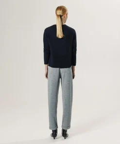 Pull Perséphone en laine col V profond noir