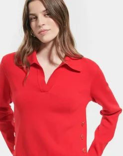 Pull Polo rouge