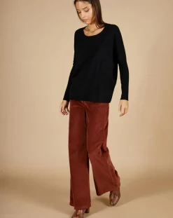 Pull poncho 100% Cachemire Alizée col rond noir