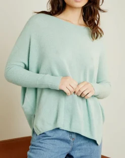 Pull poncho 100% Cachemire Elisabeth Col rond amande