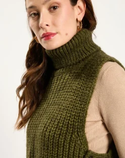 Pull poncho en Alpaga mélangé Billie mousse