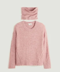Pull Romi col amovible bois de rose