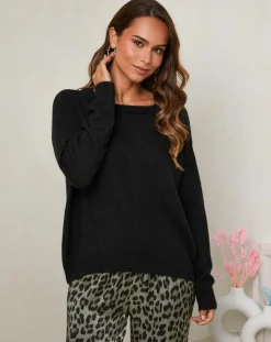 Pull Rose noir