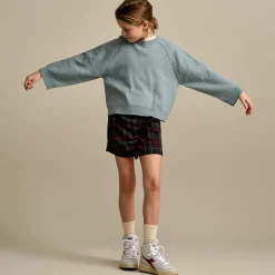 Pull sweat en Coton & Laine mélangés Goumca bleu clair