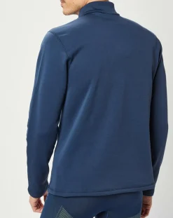 Pull technique col zippé Berra bleu
