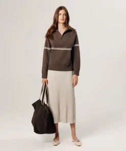 Pull Vanina col marin marron havane