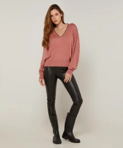 Pull Yolande en Laine mélangée bois de rose