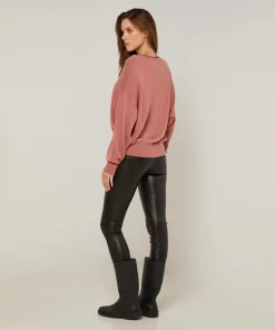 Pull Yolande en Laine mélangée bois de rose