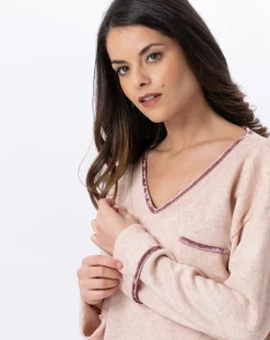 Pyjama Alpaga beige rose