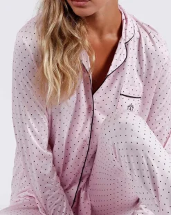 Pyjama Chemise & Pantalon Aisha rose