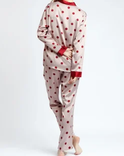 Pyjama Chemise & Pantalon Sienna rose/rouge
