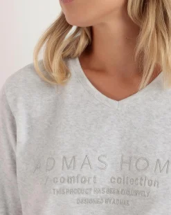 Pyjama col en V Soft Home perle