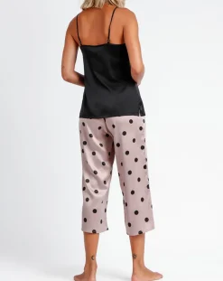 Pyjama Débardeur & Pantalon Jiya noir/rose