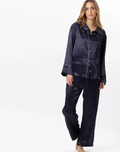 Pyjama en satin Moon marine