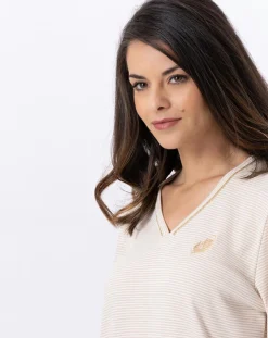 Pyjama Garance doré/écru