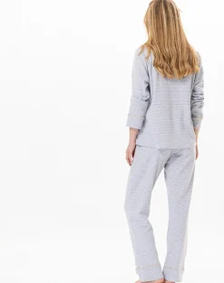 Pyjama Garance gris chiné/blanc