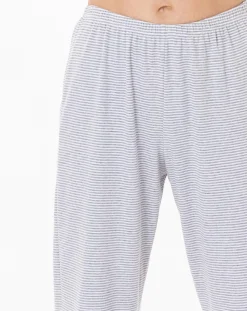 Pyjama Garance gris chiné/blanc