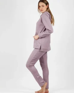 Pyjama haut à manches longues & pantalon violet clair