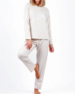 Pyjama Haut à manches longues & Pantalon Seraphina gris clair