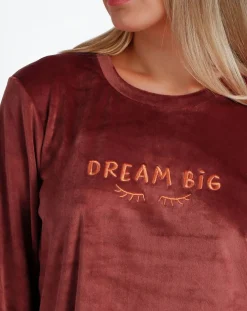 Pyjama Haut à manches longues & Pantalon Isla marron