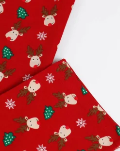 Pyjama haut à manches longues & pantalon rouge