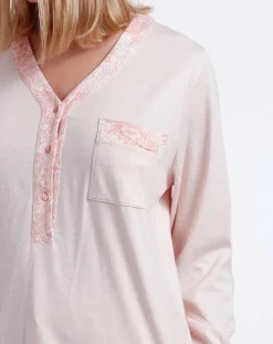 Pyjama Haut à manches longues & Pantalon Orla rose