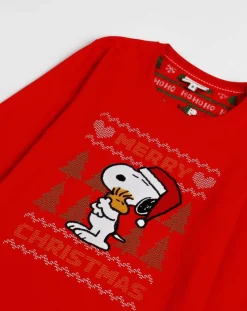 Pyjama haut à manches longues & pantalon rouge