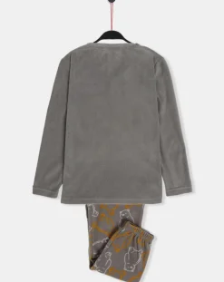 Pyjama Haut manches longues & Pantalon Emiko gris