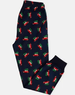 Pyjama Haut manches longues & Pantalon Shiori gris/bleu marine