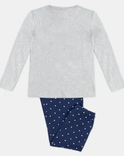 Pyjama T-Shirt Manches Longues & Pantalon jasper gris