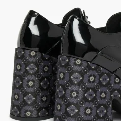 Richelieus en Cuir Anvillar noirs - Talon 11 cm