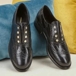 Richelieus en Cuir Esoline noires