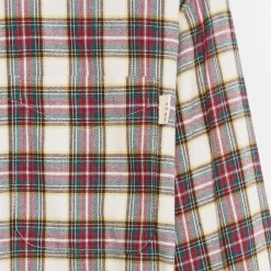 Robe 100% Coton Bio Violets tartan multicolore