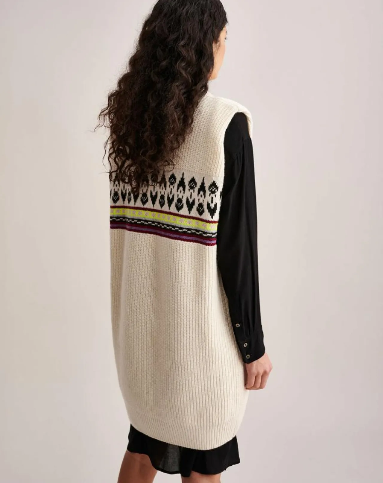 Robe 100% Laine Aiqe jacquard écrue