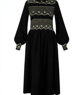 Robe 100% Laine Baptême noire