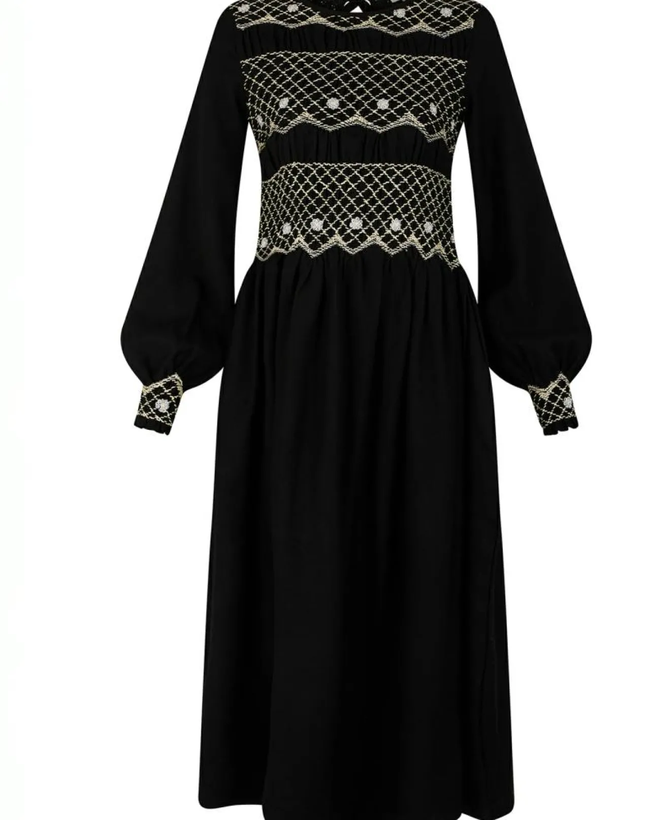 Robe 100% Laine Baptême noire