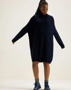 Robe 100% Laine Mérinos Sens bleu marine