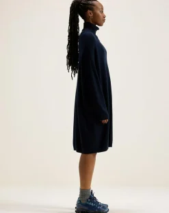Robe 100% Laine Mérinos Sens bleu marine
