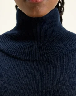 Robe 100% Laine Mérinos Sens bleu marine