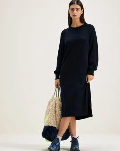 Robe 100% Laine Mérinos Sinc bleu marine